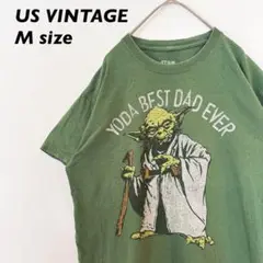 US古着　半袖Tシャツ　スターウォーズ　ヨーダ　ビッグプリント　男女兼用　M