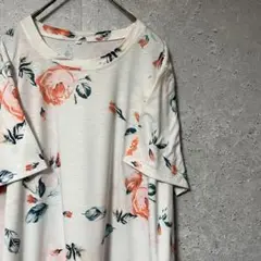 ボタニカル Tシャツ 半袖 総柄 花柄 ビッグ オシャレ 3XL