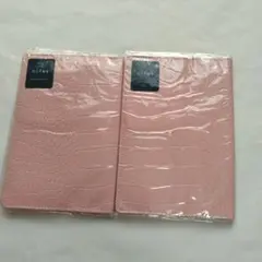 nofes book coverピンク クロコダイル風ブックカバー 2個セット