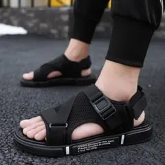 新品 25.5ｃｍ/41 BLK 厚底スポーツサンダル アウトドアサンダル