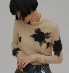 【美品】AMERI / UND 3D FLOWER SKIN TOP