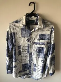 CONNECT 柄シャツ 長袖シャツ ボタンシャツ レトロシャツ メンズ M