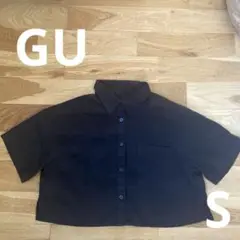 GU リネンブレンドクロップドシャツ　半袖
