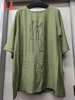 見切り品！夏物 O.W.L オシャレデザイン　チュニック　LLサイズ