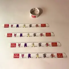 マクドナルド キャラクター デザイン パッチン ブレスレット 5本セット レトロ