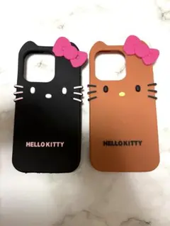 ハローキティ シリコン iPhone14Proケース 2個セット