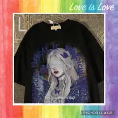 【女の子Tシャツ】包帯 地雷系 ライク地底人 Y2K 病み ブラック 数量限定L