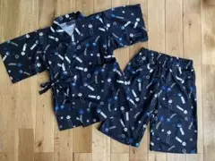 新品 男の子 甚平 風鈴柄 ポリエステル ドライ生地 140センチ