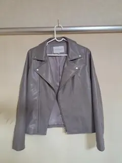 【美品】a day in the life ジャケット 革ジャン　グレー