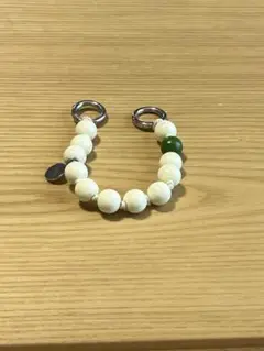 upbeads アップビーズ スマホストラップ MINI ホワイト✖️グリーン