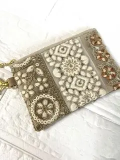 インド刺繍リボン　ミニポーチ　値下げしました980 →780