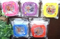 【未開封/未使用品】アサヒ飲料 アンパンマンスクエア ビニールポーチ 5色セット