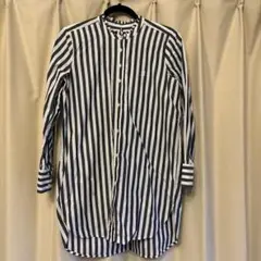 TOMMY ストライプ柄　ロングシャツ　XS