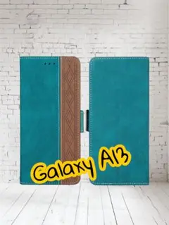 Galaxy A13 4G 用手帳型ケース　カード収納　グリーン　おしゃれ