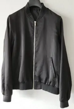 SCOTCLUB◆ジップアップブルゾン◆光沢 ブラック 9号