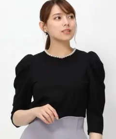 MISCH MASCH パールトリミングカットソー