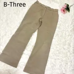 ビースリー ストレッチパンツ チノパン ベージュ コットン混
