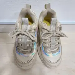 NUOVO Girls ベージュスニーカー 厚底スニーカー キッズ 19cm