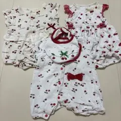 アプレレクール他★さくらんぼ★チェリー★ロンパース・スタイセット