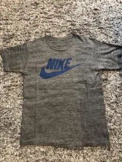 NIKE 70s スウォッシュ グレー×青 Tシャツ オレンジタグ