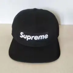 Supreme ブラック ベースボールキャップ