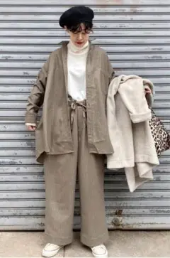 journal standard luxe WOOLストライプBigシャツ