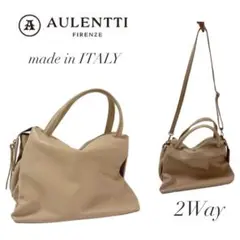 【AULENTTI/ オーレンティ】2WAYショルダー/トートバッグ【美品】本革