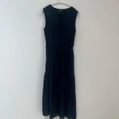 ノースリーブロングワンピース ダークブルー