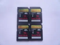 SanDisk Extreme PRO SDカード 16GB SDHC 4枚