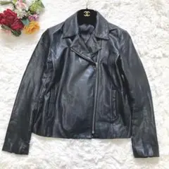 良品 ビームスハート レザージャケット ゴートスキン ファスナー ブラック