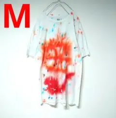 FRUIT OF THE ROOMタイダイ柄Tシャツ　オレンジ×レッドM匿名配送