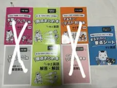 家庭教師のあすなろ教材　中2英語　弱点まとめ本＋解答・解説、まるわかり要点シート