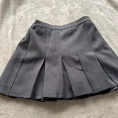 プリーツスカート 裏地付き　グレー