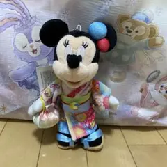 ミニー 浴衣　ぬいぐるみバッジ
