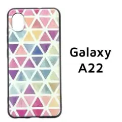 Galaxy A22 5G カバー カラフル 三角