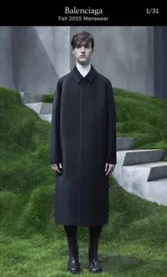 【BALENCIAGA】カシミヤ100％ ビンテージ ウール ステンカラーコート ステンカラーコート メンズ コート カシミヤ100% カシミア100