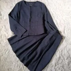 極美品★BEAMSHEART ツイード セットアップ スカートスーツ ノーカラー