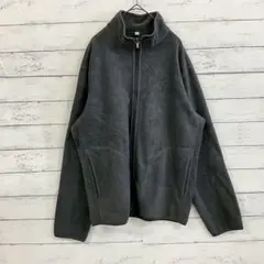 UNIQLO✨【XL】トップス フリース ボア 長袖 無地 フルジップ グレー