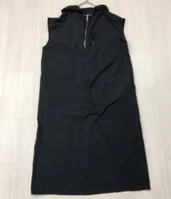 lutique ルティーク ナイロン フード ロング ワンピース ブラック L