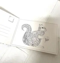大人の塗り絵　塗り絵　ポストカード