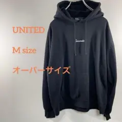 UNITED パーカー Mオーバーサイズ ブラックa138②