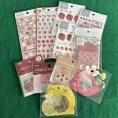 いちごシールまとめ売り　レモン柄もあります