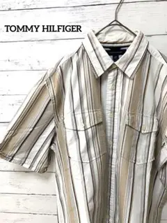 TOMMY HILFIGER トミーヒルフィガー 半袖シャツ ストライプ