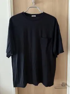 COMOLI ウールTシャツ　ネイビー　サイズ3 ピンクタグ