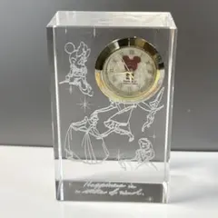 非売品） Disney ミッキーマウス プレミアムクリスタル クロック 電池切れ