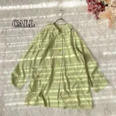 ⚫︎美品CALLスプリングコートL丸襟　ドロスト　ナイロン　花粉予防