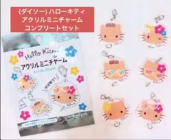 日焼けキティアクリルミニチャームコンプリートセット