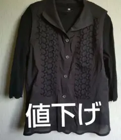 未使用品 刺繍入りブラックシャツとベスト