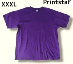 Printstar パープル 無地 半袖Tシャツ XXXL 大きいサイズ