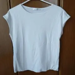DoCLASSE 　ボートネックフレンチ袖 ホワイトTシャツ　XL